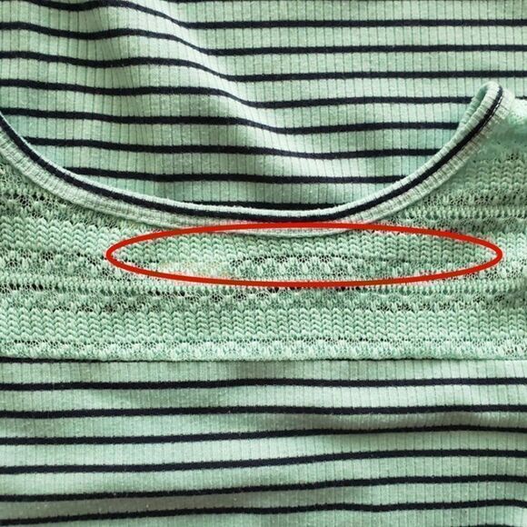 Mudd Green & Blue Striped Short Sleeved Top Size 8 - Picture 12 of 12